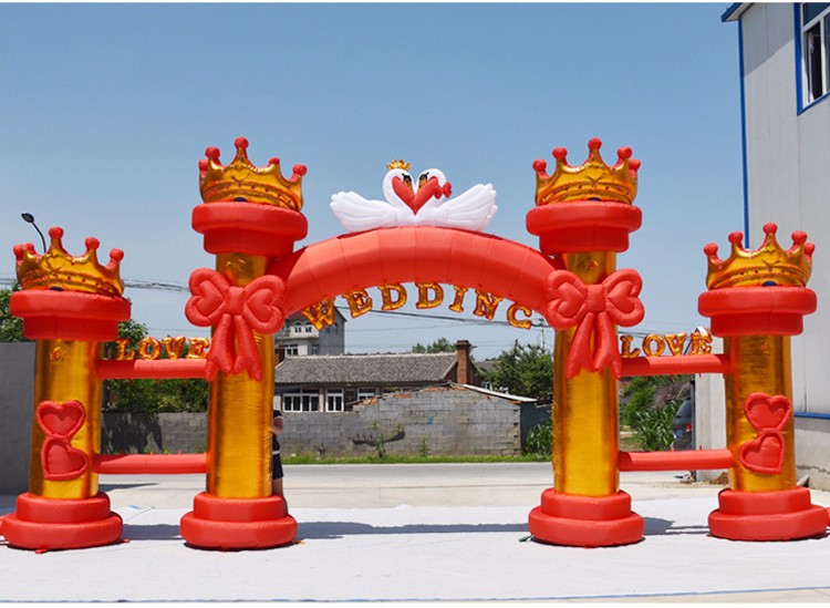 临泽红色婚庆气模拱门